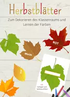 Vorschau - Poster - Herbstblätter zum Dekorieren des Klassenraums - Deckblatt