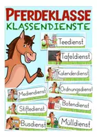 Vorschau - Fördermaterial/Inklusion - Klassendienste Pferdeklasse - Deckblatt