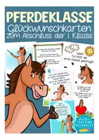 Vorschau - Mal- und Bastelvorlagen - Verabschiedung Pferdeklasse 1. Klasse - Deckblatt