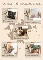 Vorschau - Poster - Klassendienste für weiterführende Schulen , Sek I und II - Deckblatt