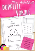 Vorschau - Arbeitsblätter - Übungen zu doppelten Vokalen Mini-Arbeitsheft - Deckblatt