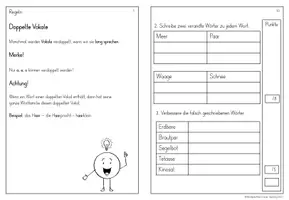 Vorschau - Arbeitsblätter - Übungen zu doppelten Vokalen Mini-Arbeitsheft - Seite 3