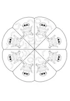 Vista previa - Manualidades / Dibujos para colorear - Cantidades Mandala - página 1