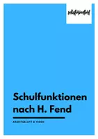 Vorschau - Arbeitsblätter - Die vier klassischen Schulfunktionen nach Helmut Fend - Arbeitsblatt & Video - Deckblatt
