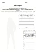 Vorschau - Arbeitsblätter - Mes langues - Sprachenportrait (verschiedene Figuren, editierbar) - Seite 1