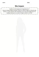 Vorschau - Arbeitsblätter - Mes langues - Sprachenportrait (verschiedene Figuren, editierbar) - Seite 2
