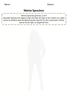 Vorschau - Arbeitsblätter - Meine Sprachen - Sprachenportrait (verschiedene Figuren, editierbar) - Seite 2