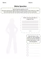 Vorschau - Arbeitsblätter - Meine Sprachen - Sprachenportrait (verschiedene Figuren, editierbar) - Seite 3