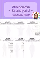 Vorschau - Arbeitsblätter - Meine Sprachen - Sprachenportrait (verschiedene Figuren, editierbar) - Deckblatt