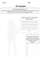 Vorschau - Arbeitsblätter - Materialpaket: Sprachenportraits (Deutsch, Englisch, Französisch - Meine Sprachen) - Seite 1