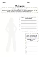 Vorschau - Arbeitsblätter - Materialpaket: Sprachenportraits (Deutsch, Englisch, Französisch - Meine Sprachen) - Seite 3