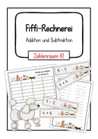 Vorschau - Arbeitsblätter - Fiffi-Rechnerei: Addition und Subtraktion im Zahlenraum 10 - Deckblatt