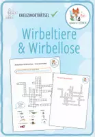 Vorschau - Arbeitsblätter - Wirbeltiere und Wirbellose - Kreuzworträtsel - Deckblatt