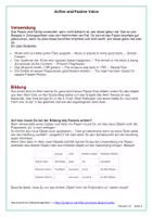 Vorschau - Arbeitsblätter - Active Passive Voice - Erklärung und Übungen mit Lösungen - Seite 1