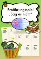Vorschau - Spiele - Ernährungsspiel "Sag es nicht" (36 Spielkarten) - Deckblatt