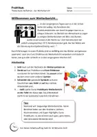 Vorschau - Stundenentwürfe - Reflexion des Praktikums - als Wetterbericht - Seite 1
