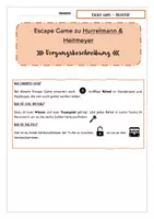 Vorschau - Arbeitsblätter - Escape Game Identität, Hurrelmann & Heitmeyer - Deckblatt