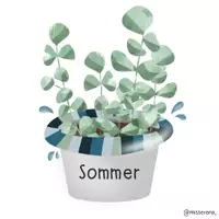 Vorschau - Mal- und Bastelvorlagen - Mix-and-Match Tafelkalender - Eukalyptus - Seite 1