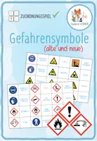 Vorschau - Spiele - Gefahrensymbole - Zuordnungsaktivität / Paare Finden Spiel - Deckblatt