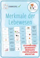 Vorschau - Spiele - Merkmale der Lebewesen - Domino Spiel - Deckblatt