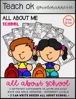 Vista previa - Hojas de trabajo - I CAN WRITE Series All About Me SCHOOL - Portada