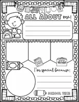 Vista previa - Hojas de trabajo - I CAN WRITE Series All About Me SCHOOL - página 3