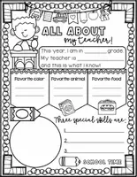Vista previa - Hojas de trabajo - I CAN WRITE Series All About My Teacher SCHOOL - página 1