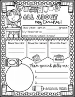 Vista previa - Hojas de trabajo - I CAN WRITE Series All About My Teacher SCHOOL - página 2