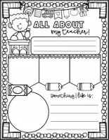 Vista previa - Hojas de trabajo - I CAN WRITE Series All About My Teacher SCHOOL - página 3