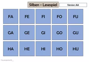 Vorschau - Spiele - Silbenspiel Pärchen - spielerisch Silben lesen üben - Seite 3