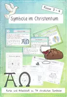 Vorschau - Arbeitsblätter - Symbole im Christentum: Kartei und Arbeitsheft (Religion Grundschule Klasse 3-4) - Deckblatt