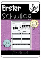 Vorschau - Arbeitsblätter - Erste Eindrücke am ersten Schultag an der neuen Schule - Deckblatt