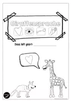 Vorschau - Arbeitsblätter - Giraffensprache | Deckblatt, Ordnerrücken, Etiketten - Seite 2