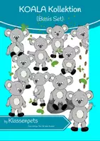Vorschau - selbst erstellte Cliparts/Grafiken - Koala Clipart Basis Set - Deckblatt
