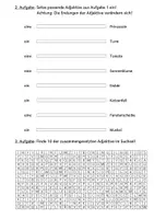 Vorschau - Arbeitsblätter - Zusammengesetzte Adjektive Deutsch Klasse 3 - Seite 1