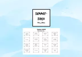 Vorschau - Arbeitsblätter - Talking about the Summer Holidays- Bingo - Deckblatt
