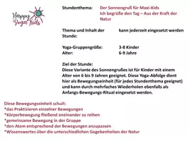 Vorschau - Arbeitsblätter - Happy Yoga Kids - Sonnengruß: Ich begrüße den Tag - Aus der Kraft der Natur - Seite 1