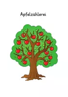 Vorschau - Arbeitsblätter - Apfelzählerei ( Zähle die Äpfel) - Deckblatt