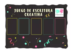 Vista previa - Juegos / Gamificación - JUEGO DE MESA ESCRITURA CREATIVA - página 1
