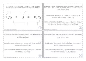 Vorschau - Arbeitsblätter - Grundrechenarten (Dezimalzahlen): Aufgabenkarten - Seite 2