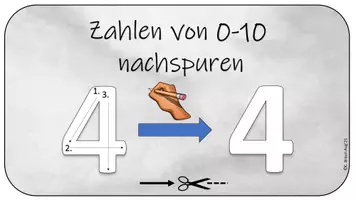 Vorschau - Arbeitsblätter - ZR10- von 0 bis 10 nachspuren - Deckblatt
