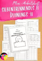 Vorschau - Arbeitsblätter - Dehnungs-h & silbentrennendes h Mini-Arbeitsheft - Deckblatt