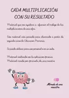 Vista previa - Juegos / Gamificación - CADA MULTIPLICACIÓN CON SU SOLUCIÓN - Portada