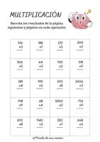 Vista previa - Juegos / Gamificación - CADA MULTIPLICACIÓN CON SU SOLUCIÓN - página 1