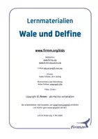 Vorschau - Arbeitsblätter - Wale und Delfine in der Straße von Gibraltar - Deckblatt