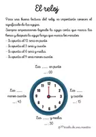 Vista previa - Hojas de trabajo - EL RELOJ - MATERIAL MANIPULATIVO - página 1