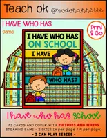 Vista previa - Juegos / Gamificación - I CAN PLAY Series I HAVE WHO HAS SCHOOL - Portada