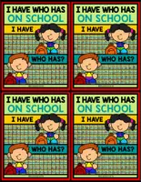 Vista previa - Juegos / Gamificación - I CAN PLAY Series I HAVE WHO HAS SCHOOL - página 1