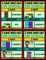 Vista previa - Juegos / Gamificación - I CAN PLAY Series I HAVE WHO HAS SCHOOL - página 3