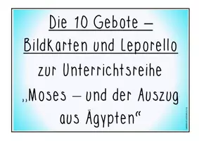 Vorschau - Arbeitsblätter - Die 10 Gebote - Bildkarten und Leporello, Religionsunterricht - Seite 3